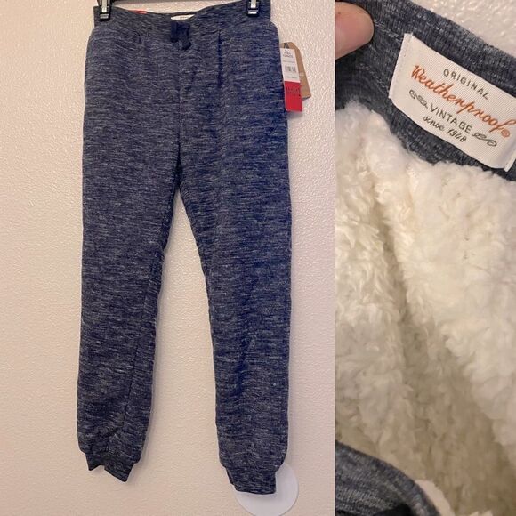Weatherproof Vintage youth sherpa Fleece Lined Joggers -L 10/12 - Picture 1 of 11